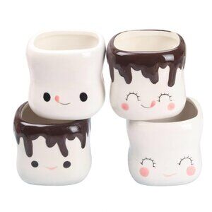 Set/4 Marshmallow Shaped Mugs